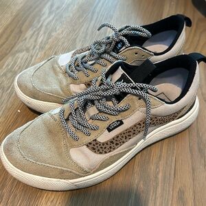 Vans with leopard print